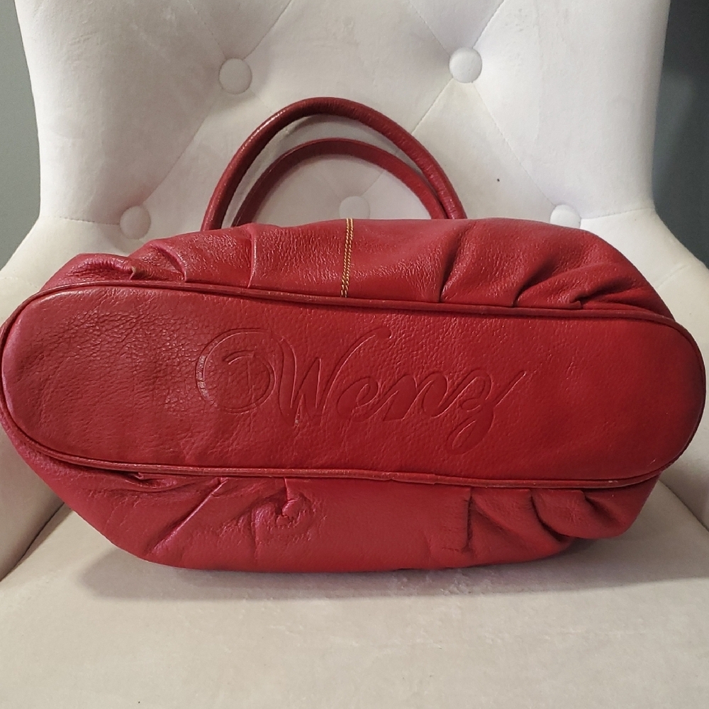 Wenz Luxurious Red Leather Shoulder Bag - Picture 5 of 14